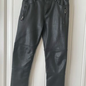 ZARA GIRLS FAUX LEATHER PANTS SIZE 6